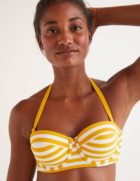 Samos Cup-size Bikini Top - Yellow/Ivory Stripe Samos Cup-size Bikini Top - Yellow/Ivory Stripe