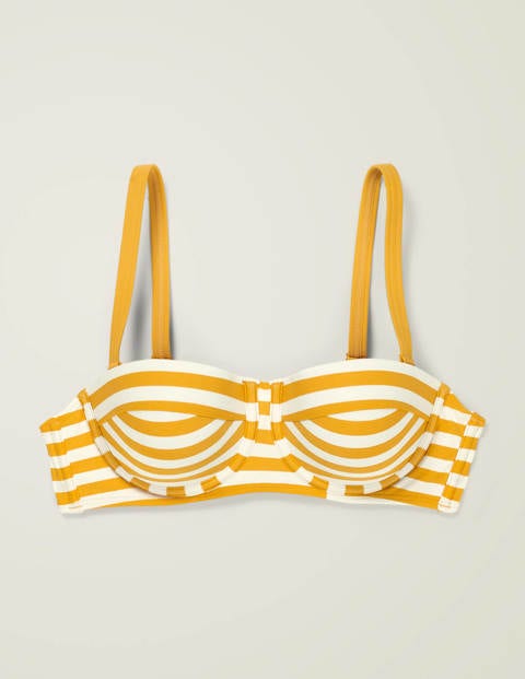 Samos Cup-size Bikini Top - Yellow/Ivory Stripe Samos Cup-size Bikini Top - Yellow/Ivory Stripe
