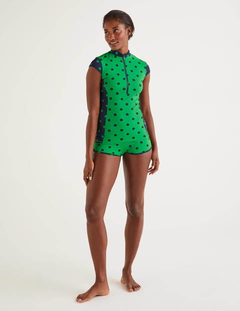 Tilos Short Sleeve Rash Vest - Rich Emerald, Brand Spot Tilos Short Sleeve Rash Vest - Rich Emerald, Brand Spot