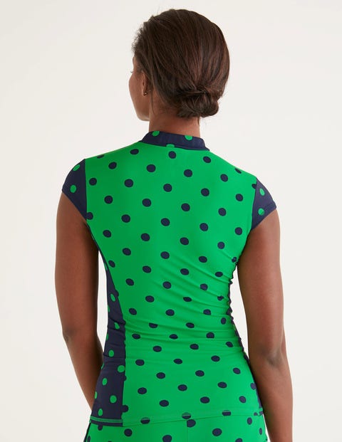 Tilos Short Sleeve Rash Vest - Rich Emerald, Brand Spot Tilos Short Sleeve Rash Vest - Rich Emerald, Brand Spot