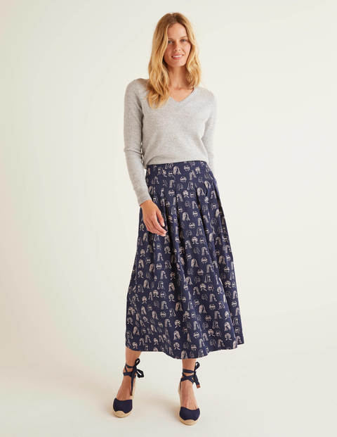 Theodora Pleated Skirt - Navy, Chit Chat Theodora Pleated Skirt - Navy, Chit Chat