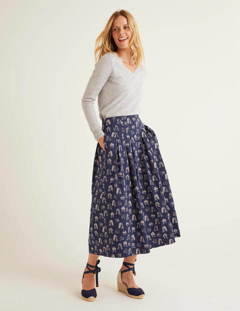 Theodora Pleated Skirt - Navy, Chit Chat Theodora Pleated Skirt - Navy, Chit Chat