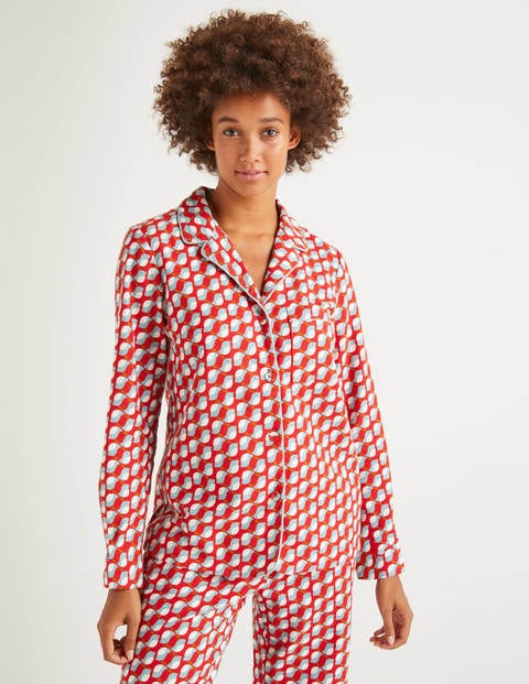 Vanessa Cosy Pajamas - Post Box Red, Rocking Robin Vanessa Cosy Pajamas - Post Box Red, Rocking Robin