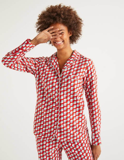 Vanessa Cosy Pajamas - Post Box Red, Rocking Robin Vanessa Cosy Pajamas - Post Box Red, Rocking Robin