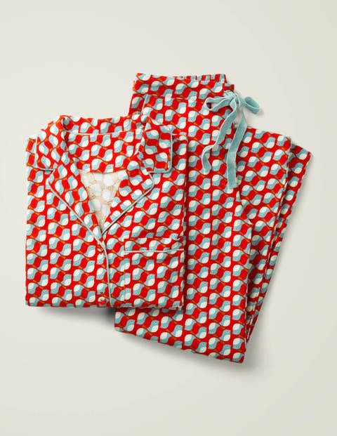 Vanessa Cosy Pajamas - Post Box Red, Rocking Robin Vanessa Cosy Pajamas - Post Box Red, Rocking Robin