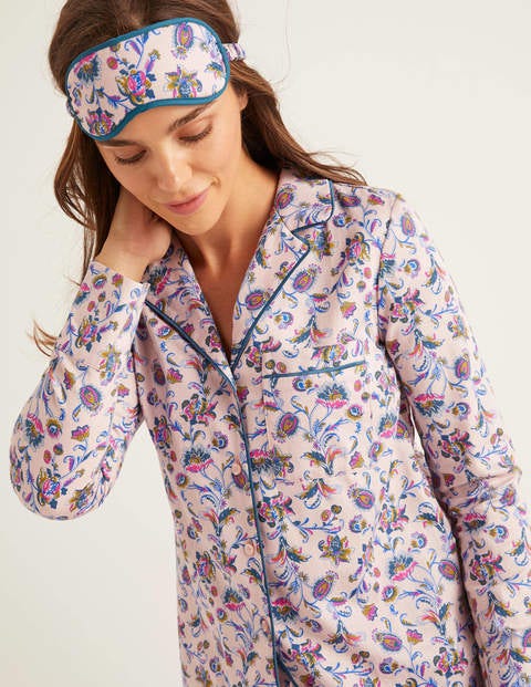 Chemise de pyjama Janie - Milkshake, motif vigne poétique Chemise de pyjama Janie - Milkshake, motif vigne poétique
