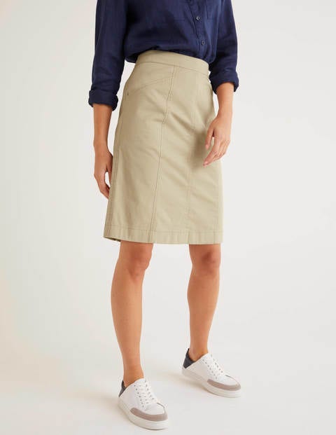 Daisy Chino Skirt - Soft Stone Daisy Chino Skirt - Soft Stone