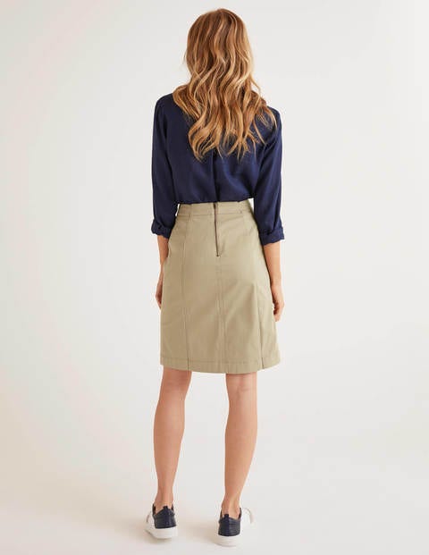 Daisy Chino Skirt - Soft Stone Daisy Chino Skirt - Soft Stone