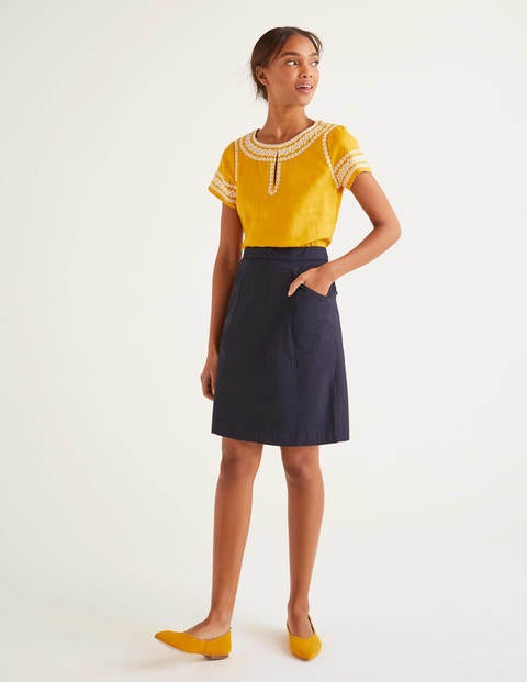 Daisy Chino Skirt - Navy Daisy Chino Skirt - Navy
