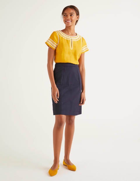 Daisy Chino Skirt - Navy Daisy Chino Skirt - Navy