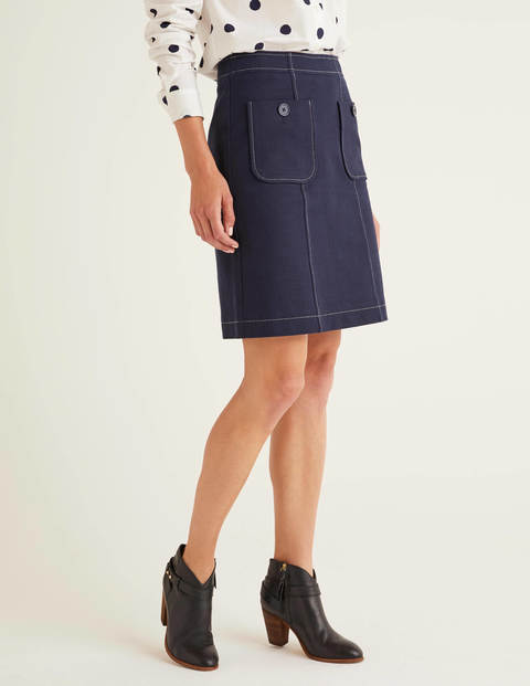 Tallis Pocket Mini Skirt - Navy Tallis Pocket Mini Skirt - Navy