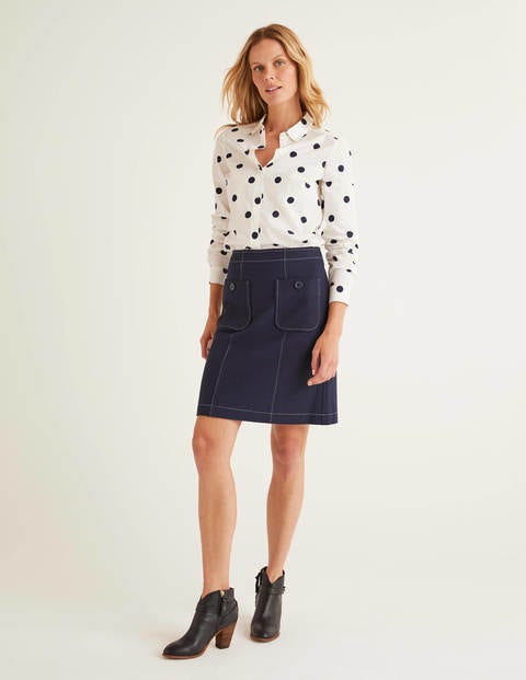 Tallis Pocket Mini Skirt - Navy Tallis Pocket Mini Skirt - Navy