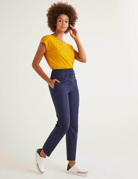 Holkham Belted Trousers - Navy Holkham Belted Trousers - Navy