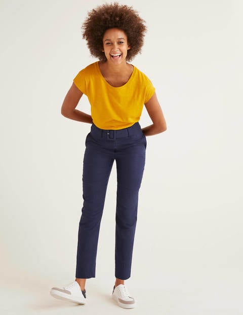Holkham Belted Trousers - Navy Holkham Belted Trousers - Navy