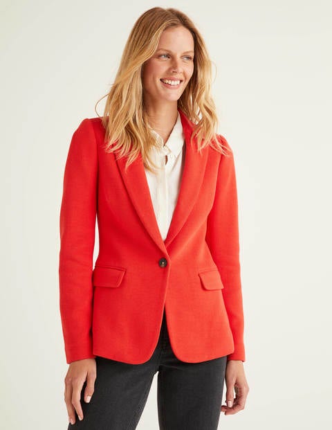 Hall Jersey Blazer - Post Box Red Hall Jersey Blazer - Post Box Red
