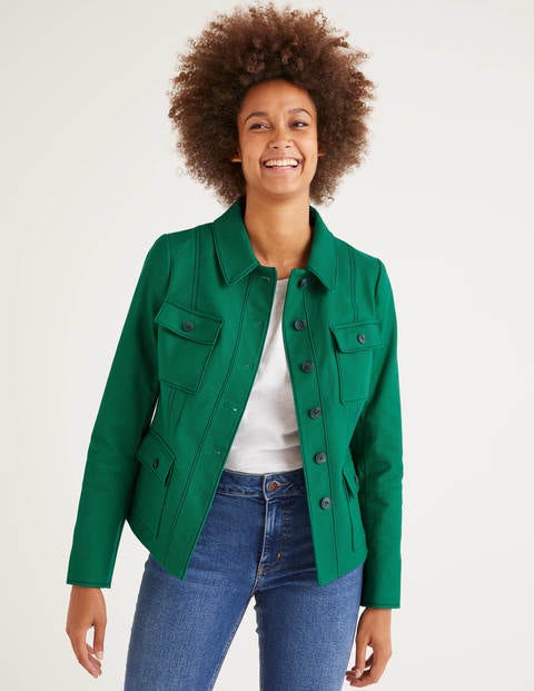 Wheatley Jacke Mit Steppnähten - Waldgrün Wheatley Jacke Mit Steppnähten - Waldgrün