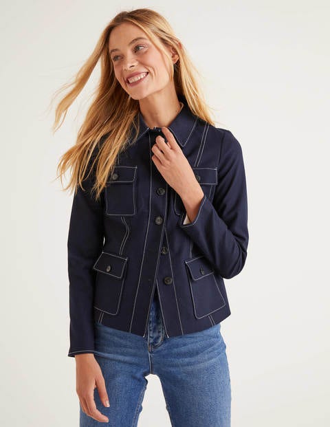 Veste à surpiqûres Wheatley - Bleu marine Veste à surpiqûres Wheatley - Bleu marine
