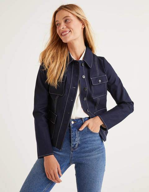Veste à surpiqûres Wheatley - Bleu marine Veste à surpiqûres Wheatley - Bleu marine