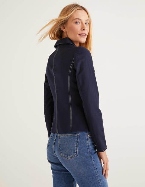 Veste à surpiqûres Wheatley - Bleu marine Veste à surpiqûres Wheatley - Bleu marine