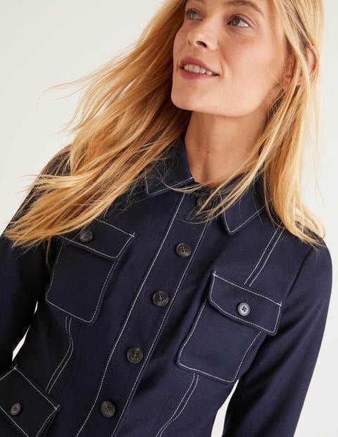 Veste à surpiqûres Wheatley - Bleu marine Veste à surpiqûres Wheatley - Bleu marine