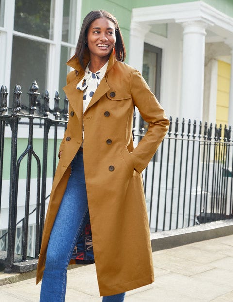 Franklin Trench Coat - Gingerbread | Boden UK