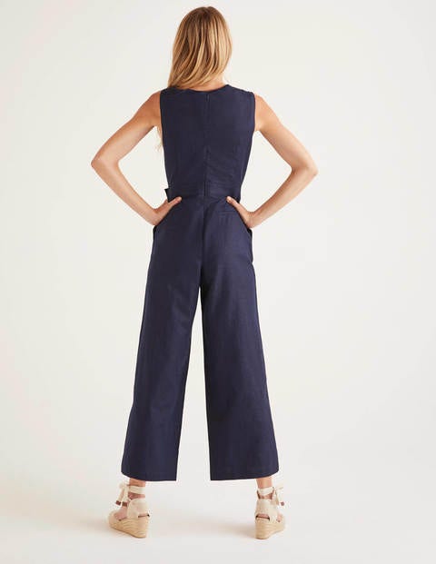 Dorothea Wrap Jumpsuit - Navy Dorothea Wrap Jumpsuit - Navy