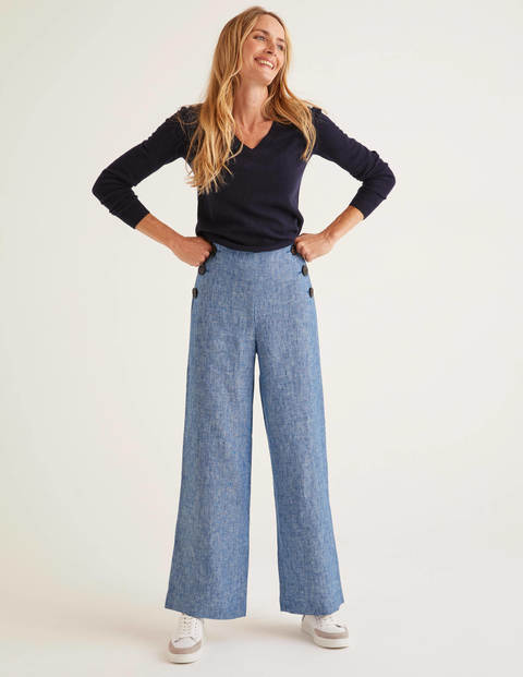 Falmouth Linen Trousers - Chambray Falmouth Linen Trousers - Chambray