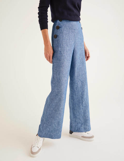 Falmouth Linen Trousers - Chambray Falmouth Linen Trousers - Chambray
