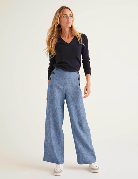 Falmouth Linen Trousers - Chambray Falmouth Linen Trousers - Chambray