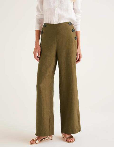 Falmouth Leinenhose - Klassisches Khaki Falmouth Leinenhose - Klassisches Khaki