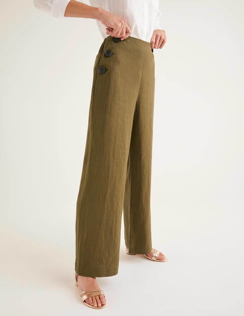 Falmouth Leinenhose - Klassisches Khaki Falmouth Leinenhose - Klassisches Khaki
