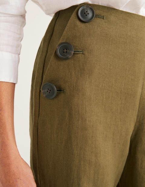 Falmouth Leinenhose - Klassisches Khaki Falmouth Leinenhose - Klassisches Khaki
