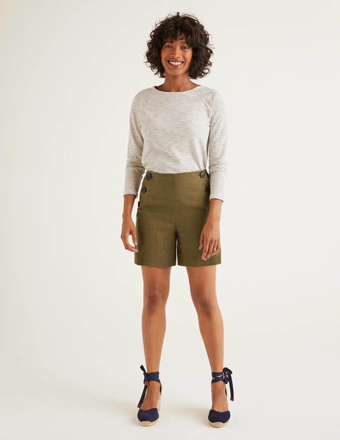 Falmouth Leinenshorts - Klassisches Khaki Falmouth Leinenshorts - Klassisches Khaki