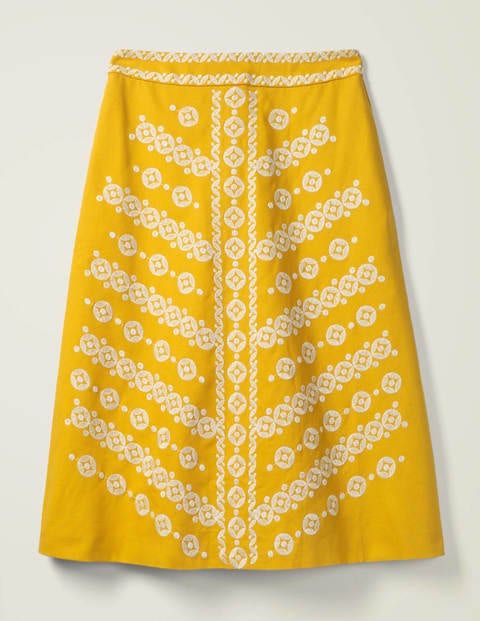 Eyre Embroidered Skirt - Yellow Embroidery Eyre Embroidered Skirt - Yellow Embroidery