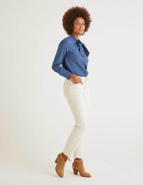 Slim Straight Ankle Skimmer - Ecru Slim Straight Ankle Skimmer - Ecru