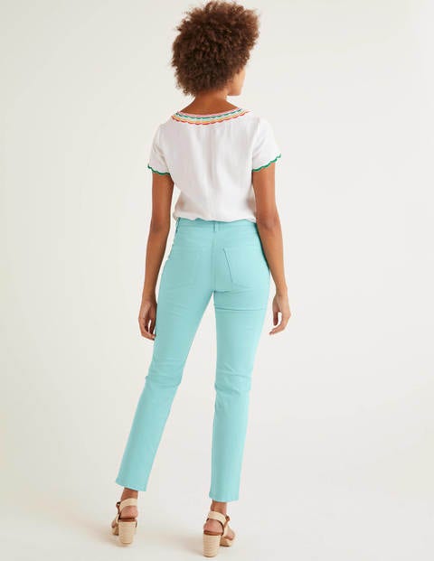 Schmale 7/8-Hose mit geradem Schnitt - Eisblau Schmale 7/8-Hose mit geradem Schnitt - Eisblau