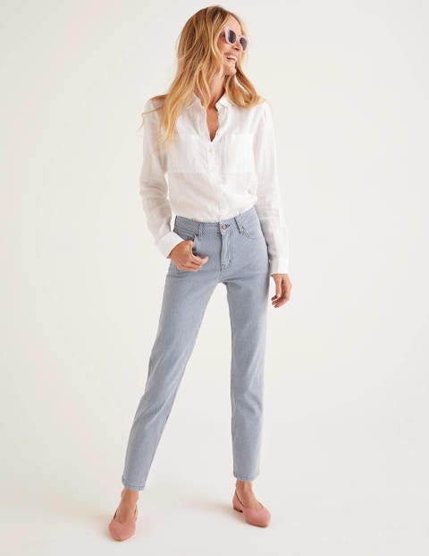 Slim Straight Ankle Skimmer - Ticking Stripe Slim Straight Ankle Skimmer - Ticking Stripe