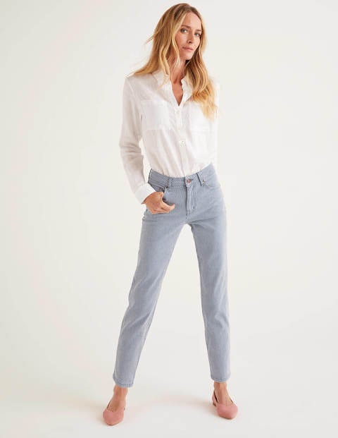 Slim Straight Ankle Skimmer - Ticking Stripe Slim Straight Ankle Skimmer - Ticking Stripe