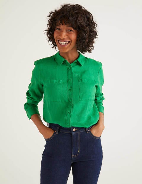 Linen Shirt - Rich Emerald Linen Shirt - Rich Emerald