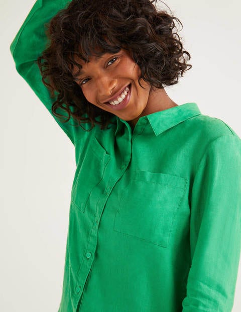 Linen Shirt - Rich Emerald Linen Shirt - Rich Emerald