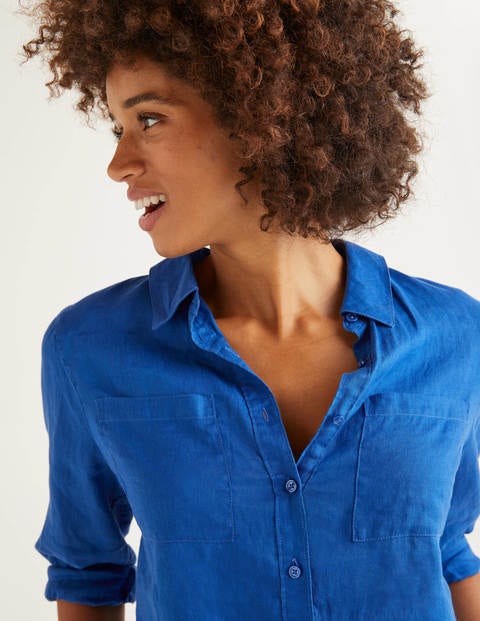 Linen Shirt - Cobalt Linen Shirt - Cobalt