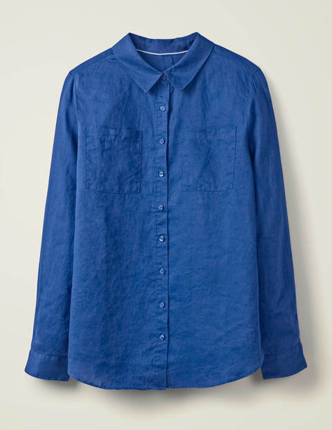 Linen Shirt - Cobalt Linen Shirt - Cobalt