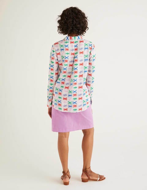 Linen Shirt - Ivory, Flags Linen Shirt - Ivory, Flags