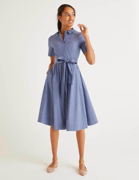 Anastasia Shirt Dress - Light Chambray ...