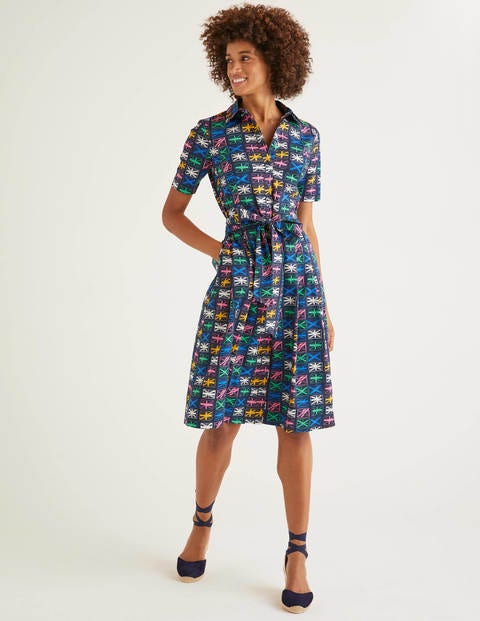 Anastasia Shirt Dress - Navy, Flags Anastasia Shirt Dress - Navy, Flags