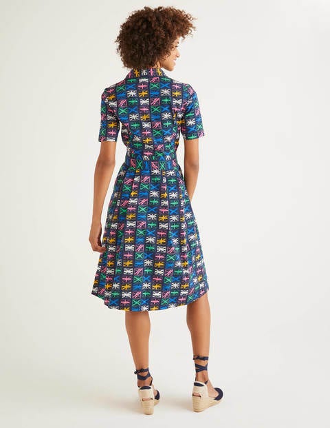 Anastasia Shirt Dress - Navy, Flags Anastasia Shirt Dress - Navy, Flags