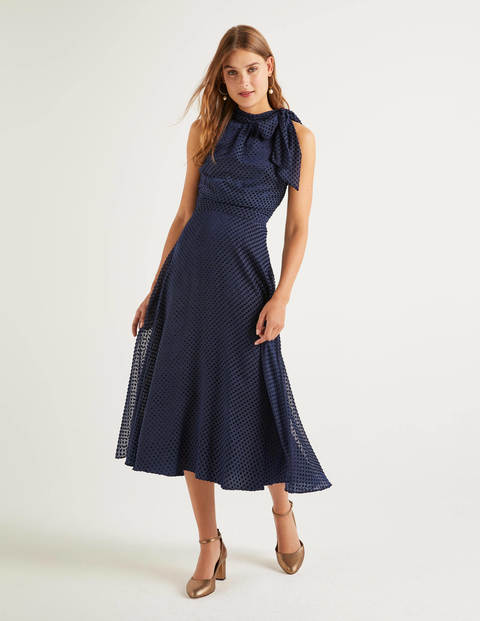 robe velours bleu marine