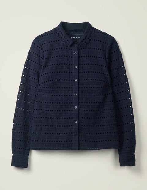 Macie Lace Shirt - Navy Macie Lace Shirt - Navy