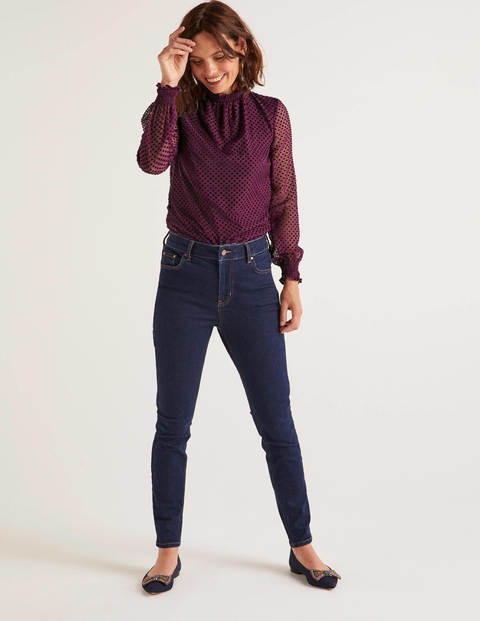 Emilie Blouse - Beetroot, Regular Devore Dot Emilie Blouse - Beetroot, Regular Devore Dot