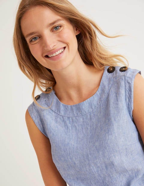 Top Julianne en lin - Chambray Top Julianne en lin - Chambray